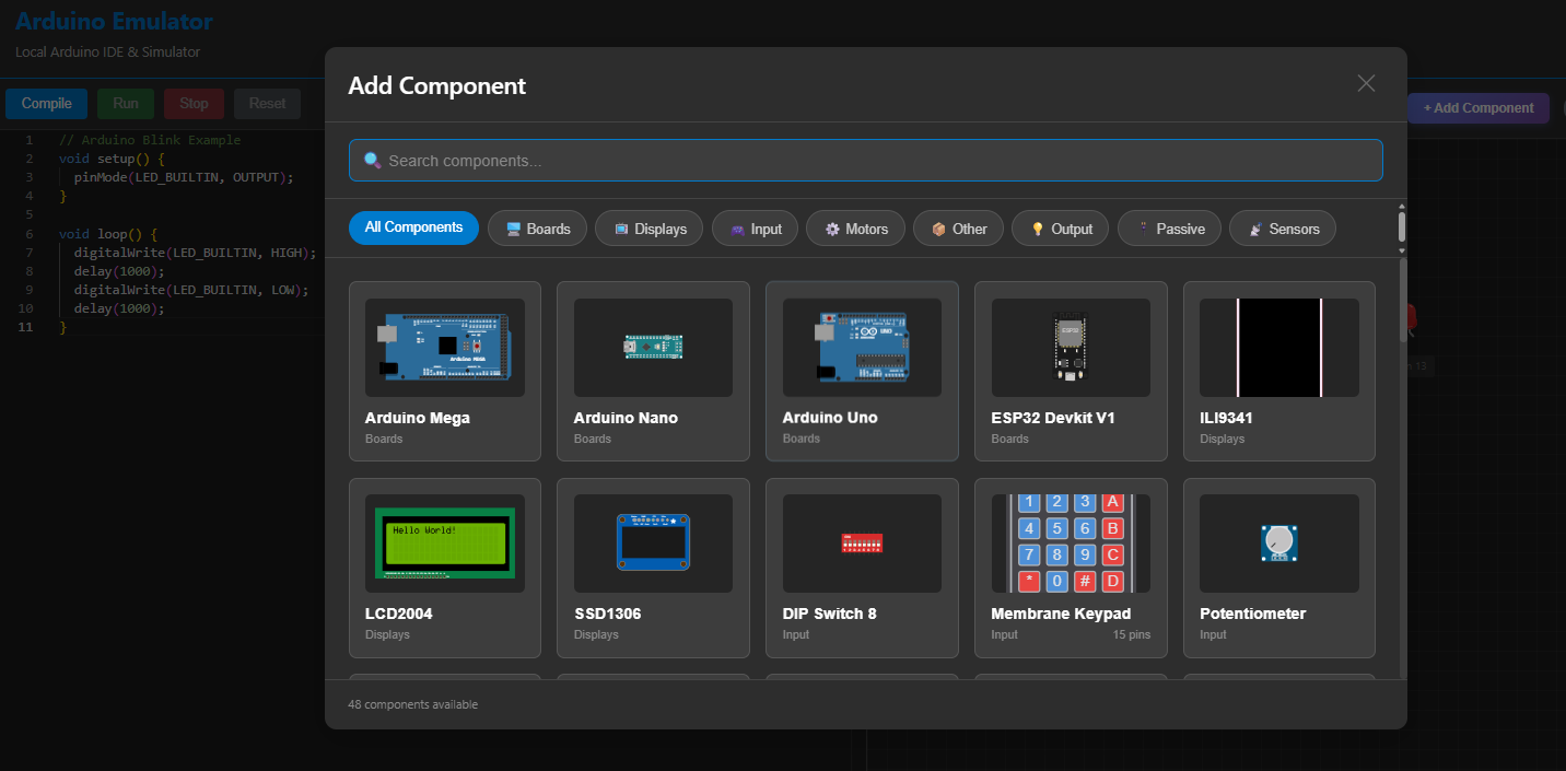 Arduino Emulator - Component Properties and Wire Editing